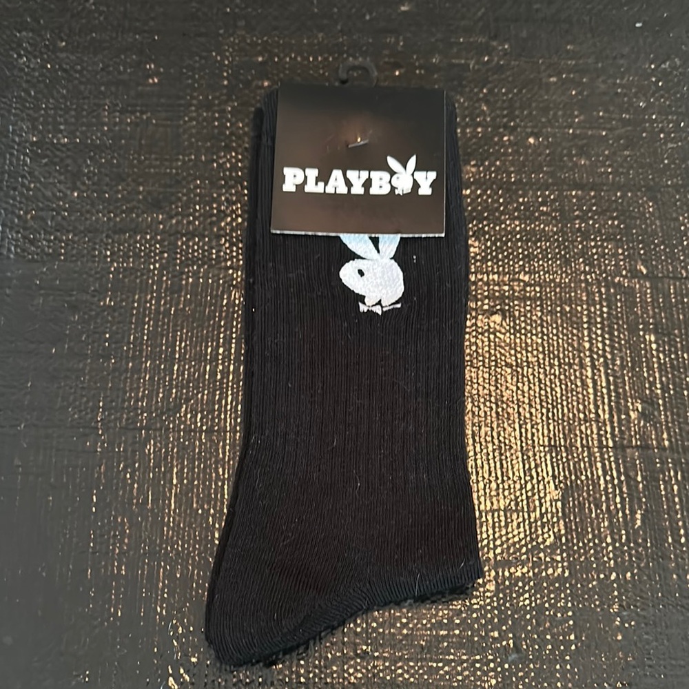 PLAYBOY Black and White Men's Athletic Socks